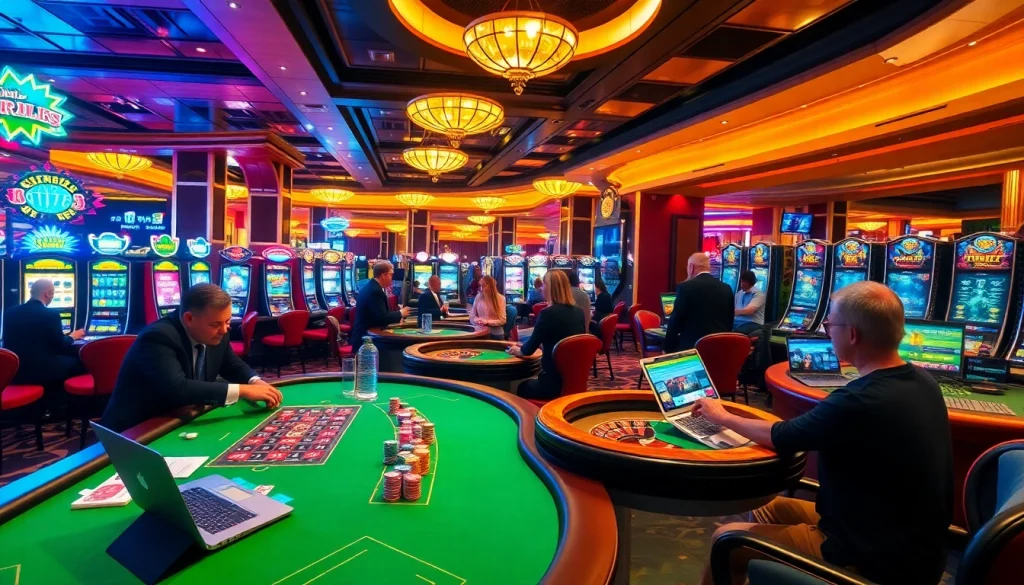 Players winning big at 23wini.online casino with vibrant tables and exciting action.
