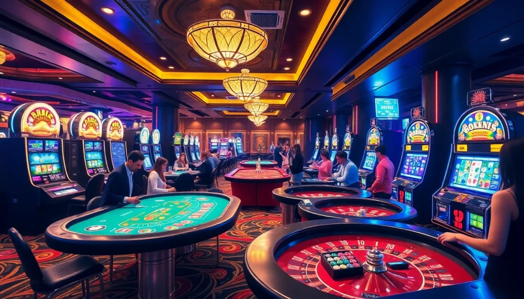 Experience the thrill of gambling at https://ok8386.mobi/ with lively casino tables and players engaged in action.