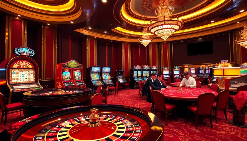 Engaging gamblers at a vibrant poker table in an upscale casino environment featuring https://rr88co.net/.
