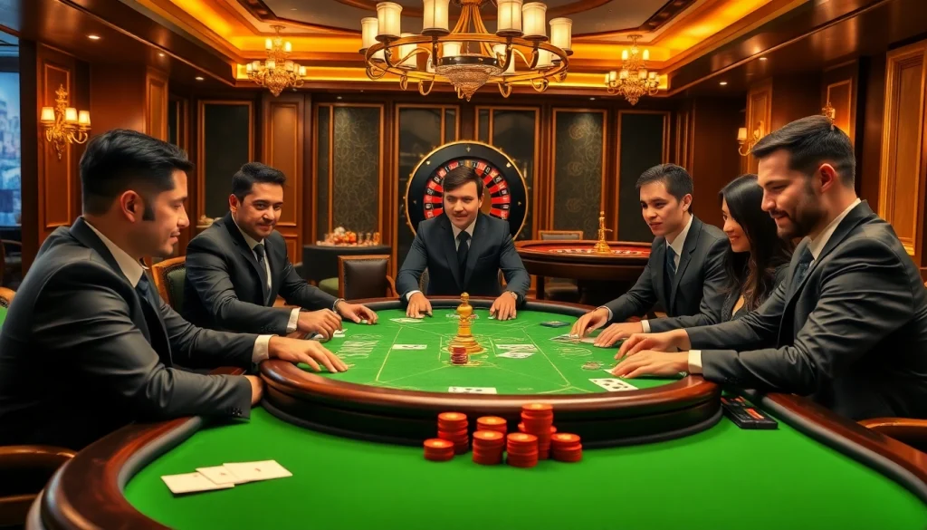 Experience the excitement of a high-stakes poker game with hay88 deal offers, highlighting luxury and strategy.