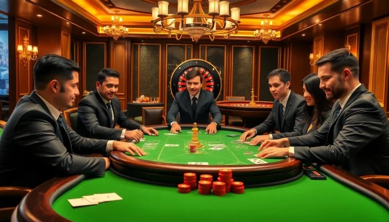 Experience the excitement of a high-stakes poker game with hay88 deal offers, highlighting luxury and strategy.