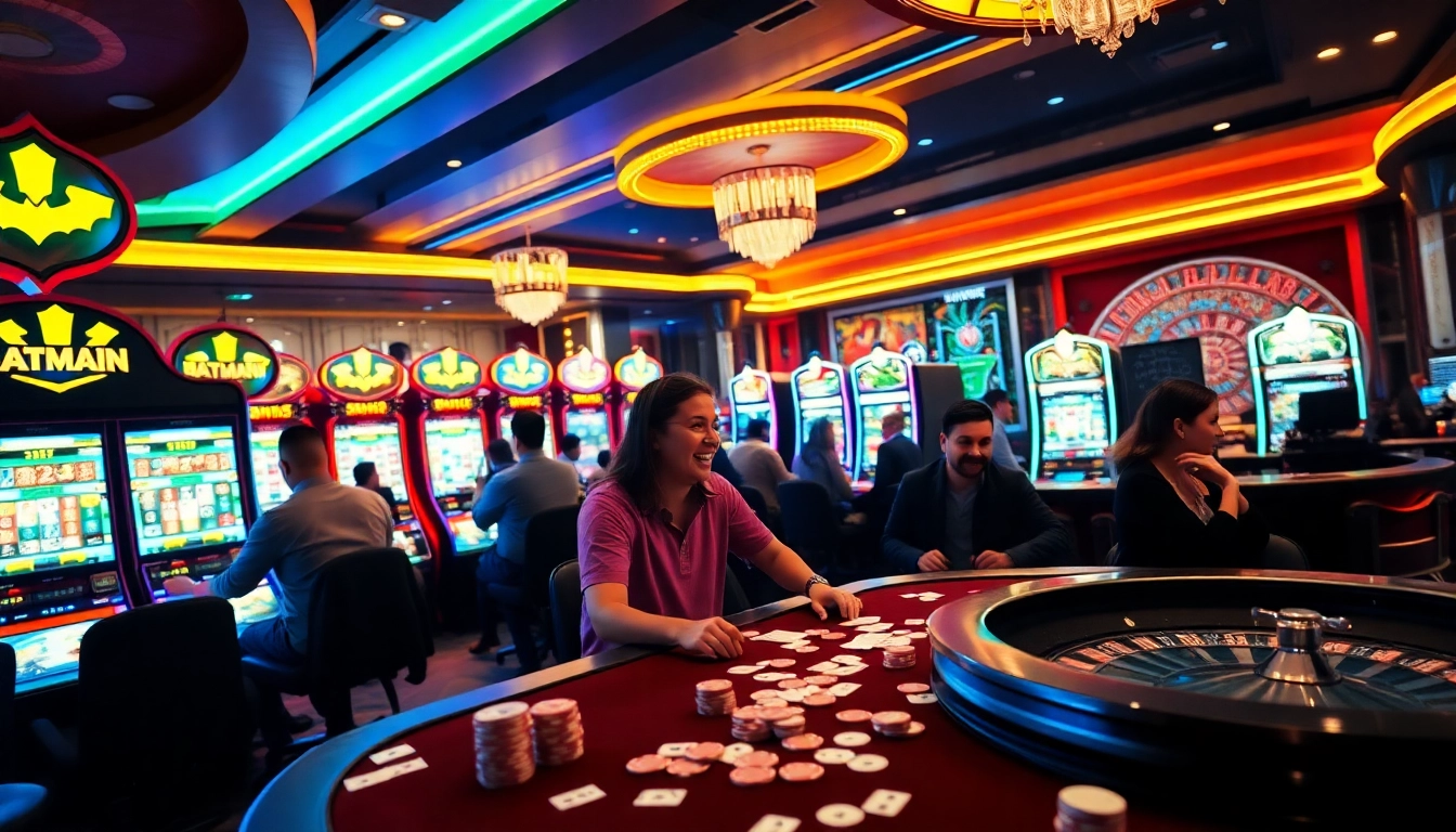 Experience the excitement of Batman138 with advanced slot games in a luxurious casino setting.