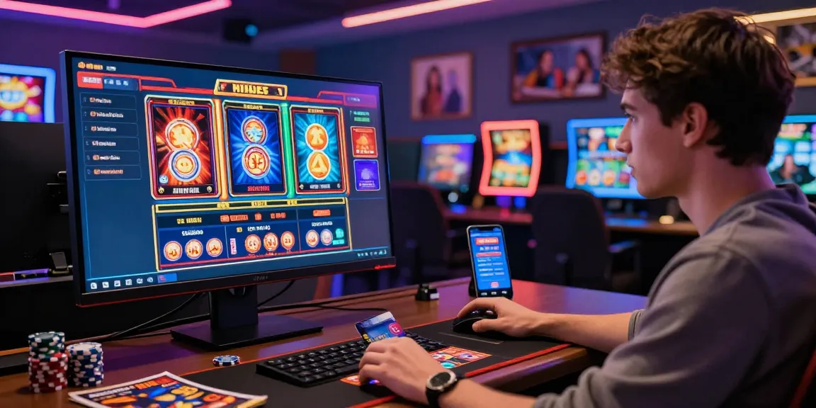 Engaging online gaming setup showcasing casinos that accept credit cards with vibrant games and secure payment options.